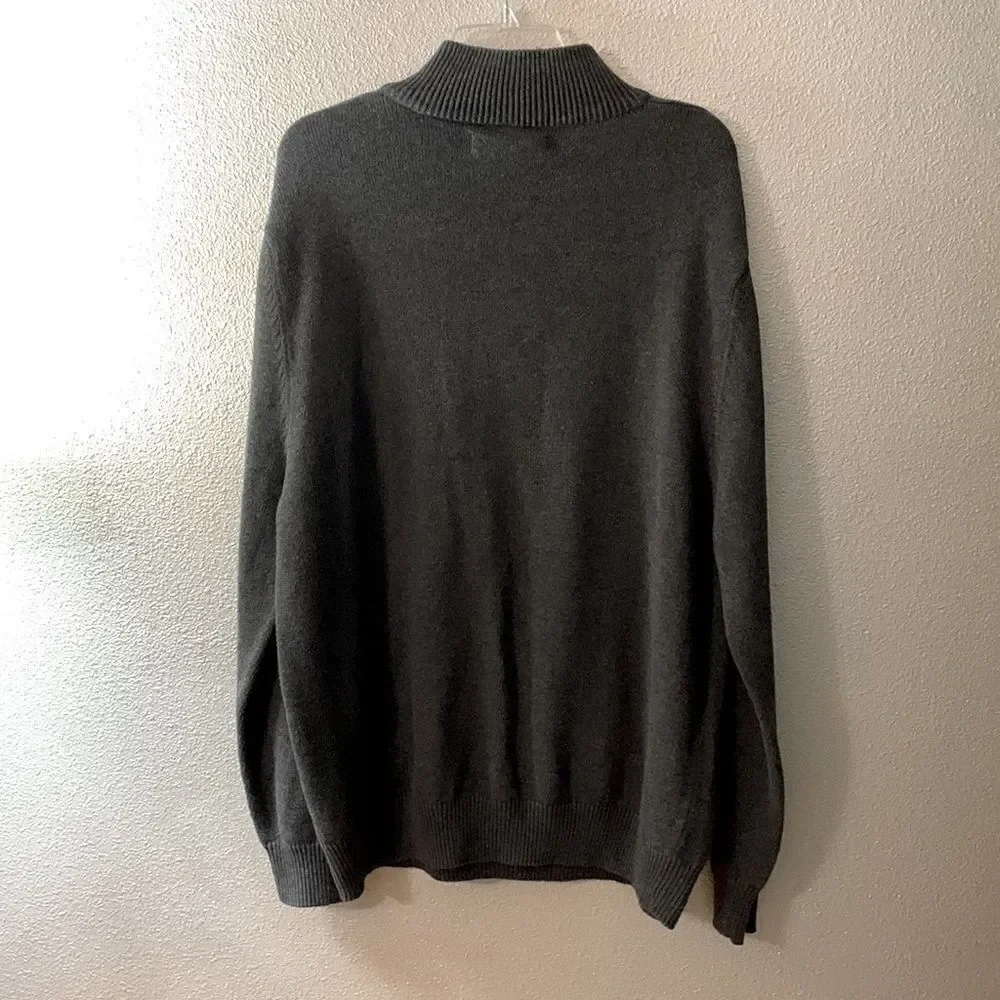 🟢3 for $20—CROFT & Barrow cotton quarter zip mock neck long sleeve sweater